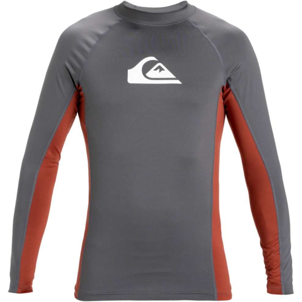 2025 Quiksilver Mens Everyday Comp Long Sleeve Rash Vest AQYWR03142 - Iron Gate